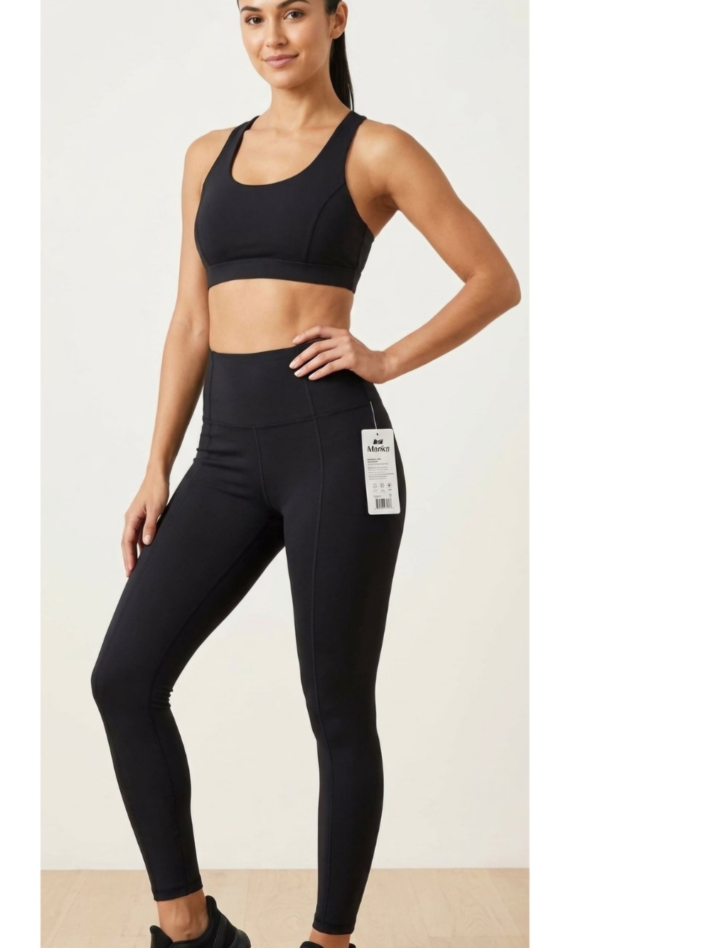 NWT Marika Black High-Rise Performance Leggings